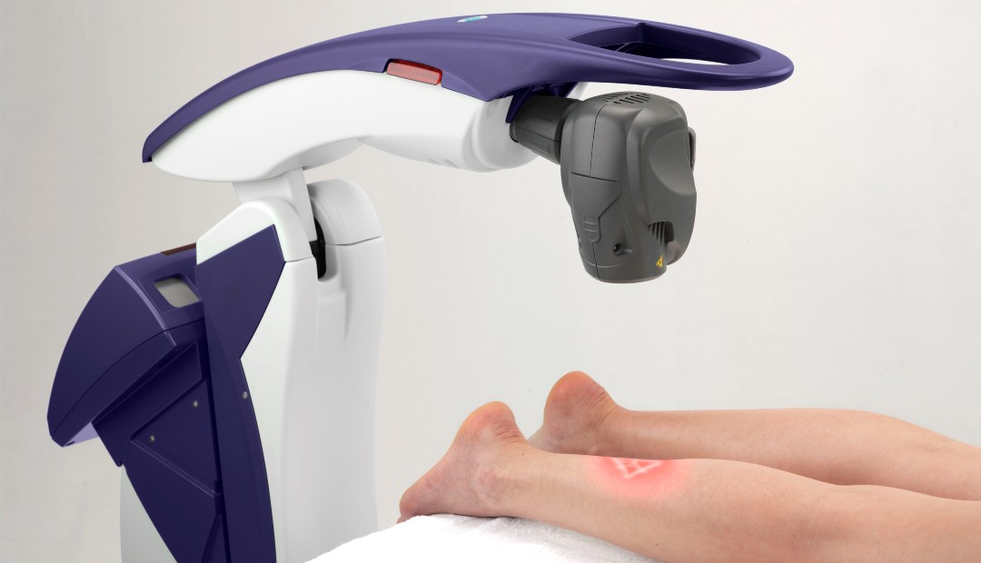 Person receiving MLS laser therapy